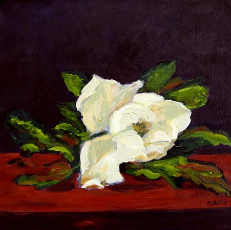 Magnolia on Red